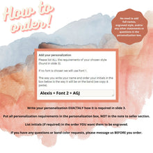 Load image into Gallery viewer, Engraved Fitbit Versa 2 Band | S/M  M/L Soft Silicone Fitbit Versa 2 Bands | Personalized Custom Monogram Fitbit Versa 2 Band