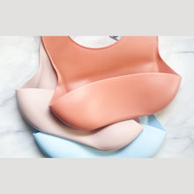 Load image into Gallery viewer, Personalized Engraved Name Silicone Bib | Baby Gift | Gift for Baby Boys and Girls | Gender Neutral Baby Shower Gift | Adjustable Bibs