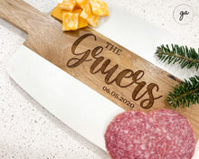 Load image into Gallery viewer, Custom Engraved Cutting Board | Acopa Marble and Acacia Wood Personalized Cutting Board