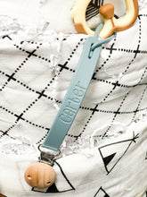 Load image into Gallery viewer, Personalized Silicone Pacifier Clip | Custom Pacifier Clip with Name | Paci Clip Personalized | Baby Shower Gift | Newborn Gift | Baby Gift