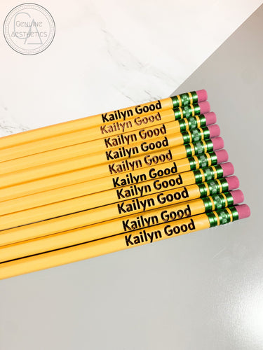 Personalized Engraved Pencils | 12 Pack | Personalized Ticonderoga Pencils | Custom Name Pencil | Personalized Pencils Teacher Gift