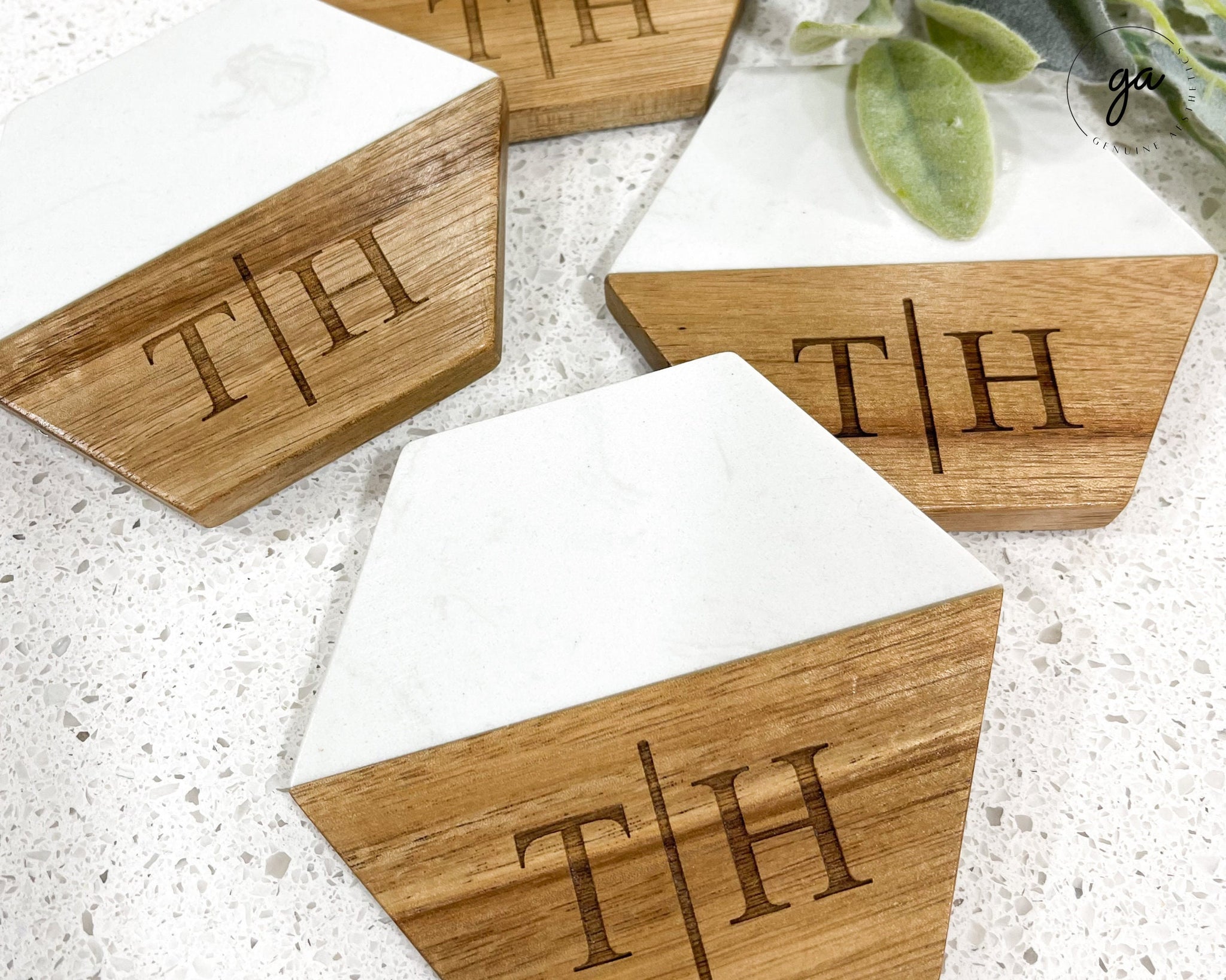 Set of 4 Personalized Custom Wood Coaster Glossy Liga Uruguay