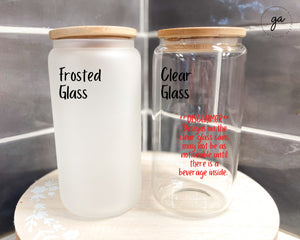Libbey Glass Cans, Sublimation Iced Coffee Cups